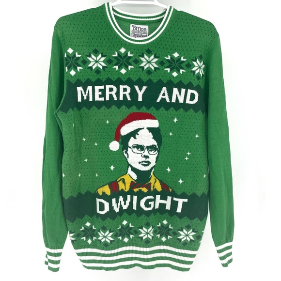 Tipsy Elves Other - TIPSY ELVES THE OFFICE COLLAB MERRY AND DWIGHT UGLY CHRISTMAS SWEATER GR…